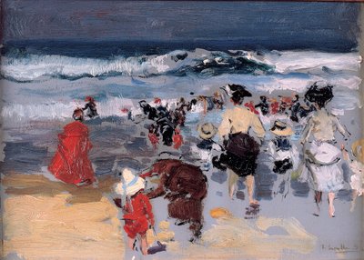 Strand van Biarritz, 1906 door Joaquín Sorolla