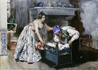 Voorzichtig, maak hem niet wakker door Joaquín Sorolla