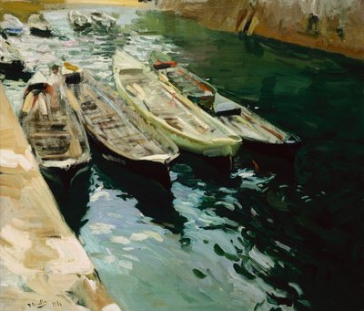 Vissers, Zarautz, nabij San Sebastian door Joaquin Sorolla y Bastida