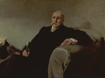 Portret van Jose Echegaray y Eizaguire (1832-1916) Spaanse wiskundige en toneelschrijver door Joaquin Sorolla y Bastida