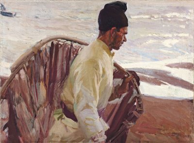 Garnaalvisser, Valencia, 1908 door Joaquín Sorolla