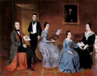 De familie Flaquer door Joaquín Espalter y Rull