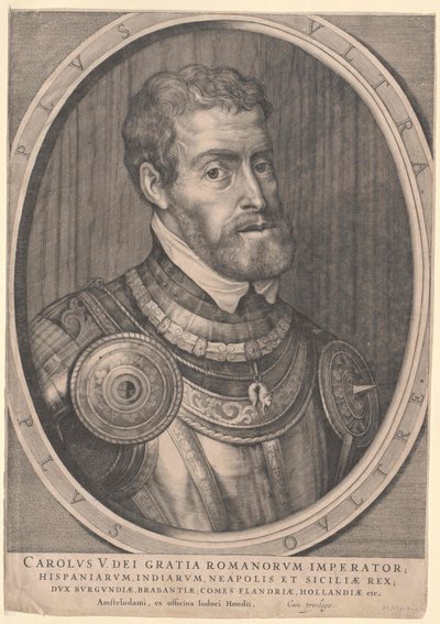 Heilige Roomse Keizer Karel V door Jodocus The Younger Hondius