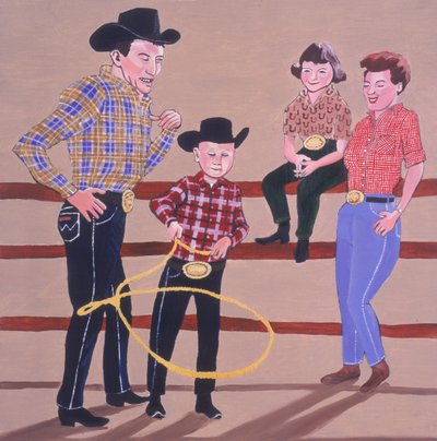 Cowboy familie door Joe Heaps Nelson
