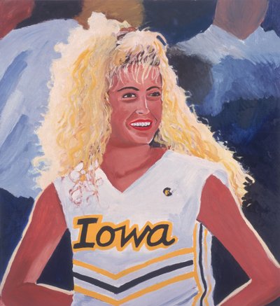 Iowa cheerleader door Joe Heaps Nelson