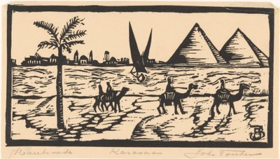 Karavaan door Joh. Fonken (signed by artist)
