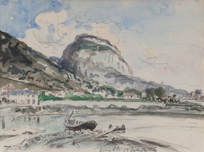 Saint-Eynard gezien vanaf Île Verte 1875 door Johan Barthold Jongkind