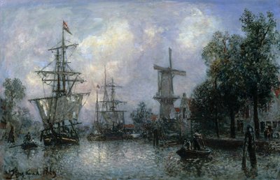 De Haven van Rotterdam door Johan Barthold Jongkind