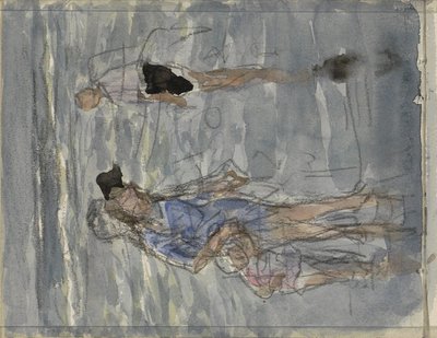 Figuren in zee door Johan Antonie de Jonge