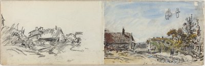 Een Dorp bij Brezins door Johan Barthold Jongkind