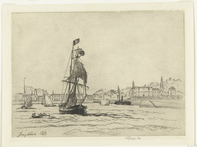 De haven van Honfleur door Johan Barthold Jongkind
