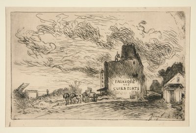 Démolitions de la Rue des Francs-Bourgeois Saint-Marcel (Sloop aan de Rue des Francs-Bourgeois Saint-Marcel) door Johan Barthold Jongkind