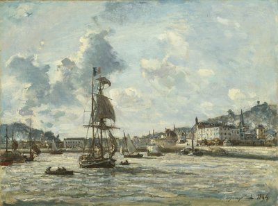 Ingang van de Haven van Honfleur, 1863-64 door Johan Barthold Jongkind