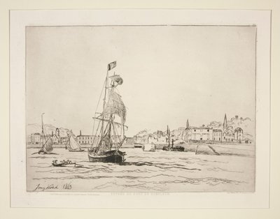 Entrée du Port de Honfleur door Johan Barthold Jongkind