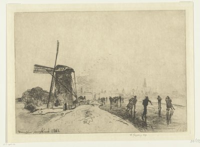Gezicht op Maassluis door Johan Barthold Jongkind