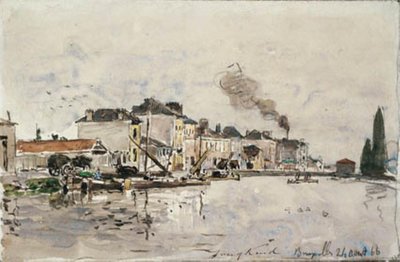 Het kanaal in Brussel door Johan Barthold Jongkind