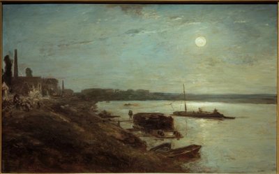 Maanlicht over de Seine door Johan Barthold Jongkind