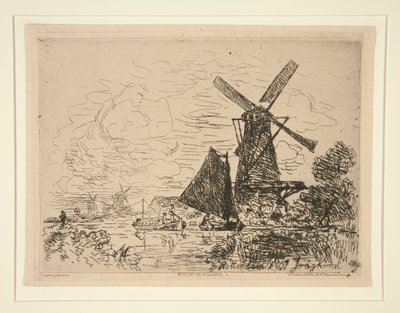 Moulins en Hollande (Molens in Holland) door Johan Barthold Jongkind