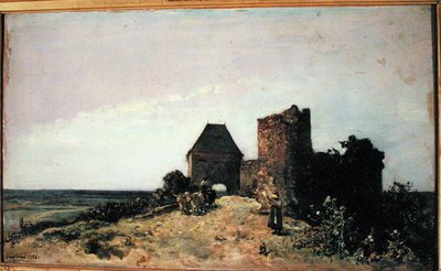 Ruïnes van het Kasteel van Rozemont (Nievre) 1861 door Johan Barthold Jongkind
