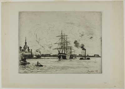 De oude haven van Rotterdam door Johan Barthold Jongkind