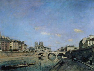 De Seine en Notre Dame in Parijs door Johan Barthold Jongkind