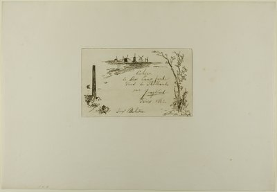 Titelpagina, uit Boek met zes etsen, gezichten op Holland door Johan Barthold Jongkind