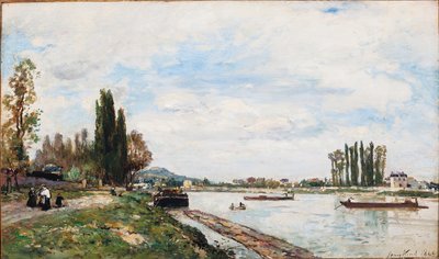 Vue de Meudon du Pont de Sevres, 1866 door Johan Barthold Jongkind