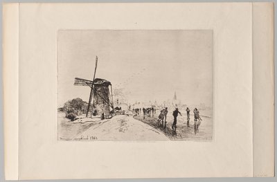 Vue de la Ville de Maaslins door Johan Barthold Jongkind
