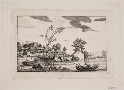 Landschap bij een meer door Johan Bülow