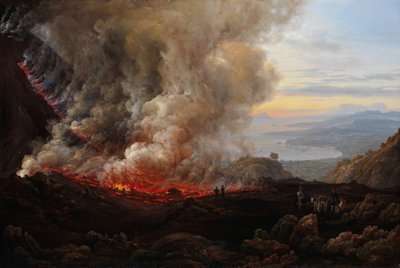 Een uitbarsting van de Vesuvius door Johan Christian Dahl