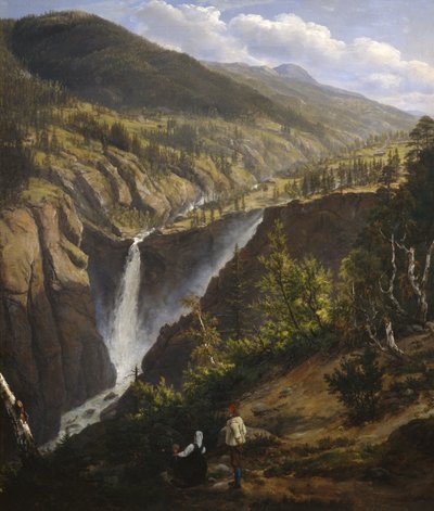Rjukan-waterval door Johan Christian Dahl