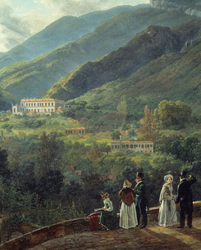 Het Deense hof voor het Reale casino door Johan Christian Dahl