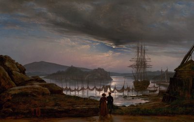Uitzicht vanaf Vaekero bij Christiania, 1827 door Johan Christian Dahl