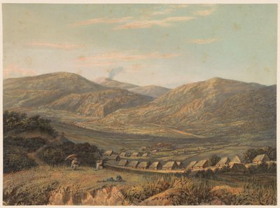 Gezicht op het Tenggergebergte door Johan Conrad Greive