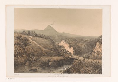 Landschap in de buurt van Malang door Johan Conrad Greive