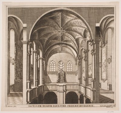 De bovenste omgang in de Frederiksborg Slotkerk door Johan Friedlein