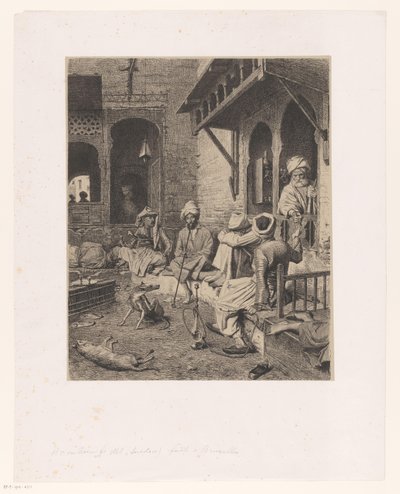 Rokende Turkse mannen door Johan Georg Otto graf von Rosen