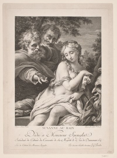 Susanne in bad door Johan Georg Preisler