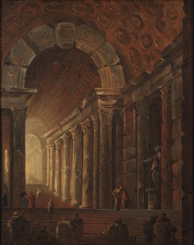 Een gewelfde trap, c.1783 door Johan Gottlob Brusell