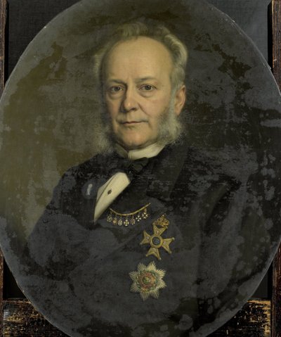 Pieter Mijer (1812-81). Gouverneur-generaal van Nederlands Oost-Indië door Johan Heinrich Neuman (signed by artist)