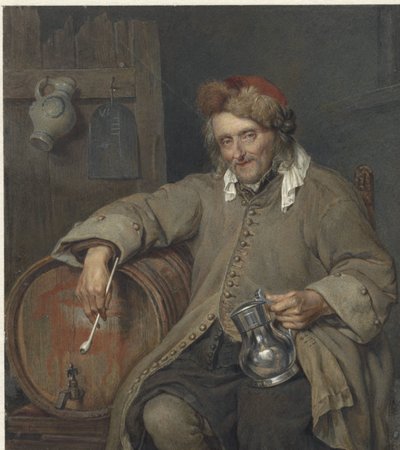 De oude drinker door Johan Heinrich Neuman