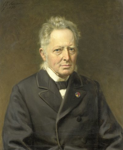 Portret van Jan Heemskerk Azn (1818-1897) door Johan Heinrich Neuman