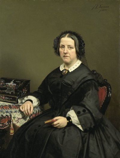 Wilhelmina Margaretha van den Bosch (1807-74). Echtgenote van Gerard Johan Verloren van Themaat door Johan Heinrich Neuman