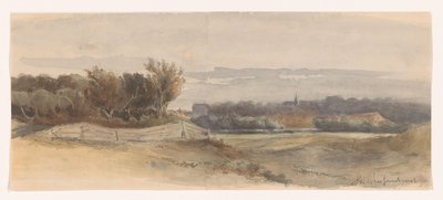 Panoramisch Landschap door Johan Hendrik Weissenbruch (signed by artist)