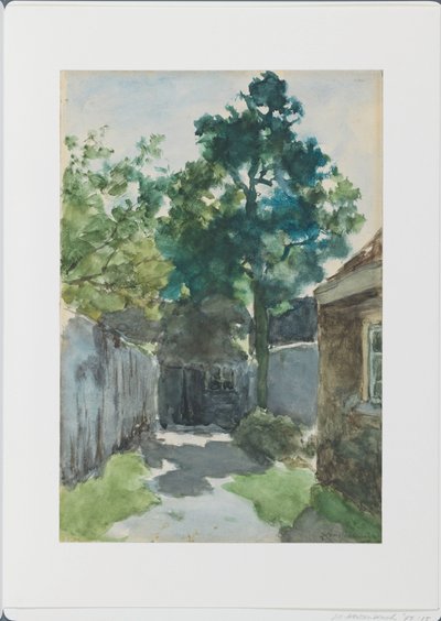 Zonnig hofje door Johan Hendrik Weissenbruch