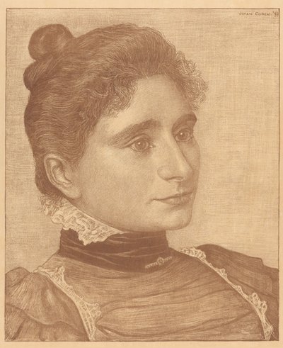 Portret van Meta Cohen Gosschalk door Johan Henri Gustaaf Cohen Gosschalk