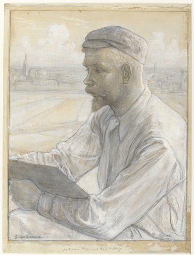 Portret van de Kunstschilder Ferdinand Hart Nibbrig door Johan Henri Gustaaf Cohen Gosschalk