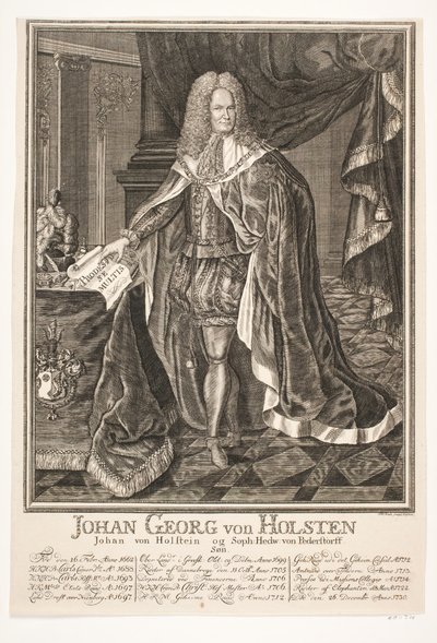 Johan Georg von Holstein door Johan Herman Thiele