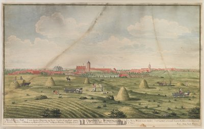 Uitzicht op Vordingborg door Johan Jacob Bruun