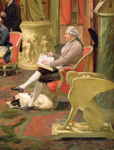Charles Townley en zijn vrienden in de Towneley Gallery (detail) door Johan Joseph Zoffany